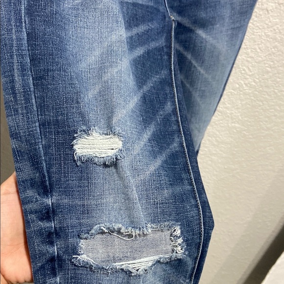 American Eagle Outfitters Blue Skinny Jeans with Distressed Details - Picture 3 of 7